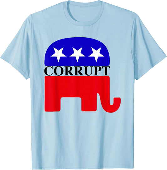 GOP corrupt - Elephant Mascot T-Shirt - T-Shirt | Light Blue