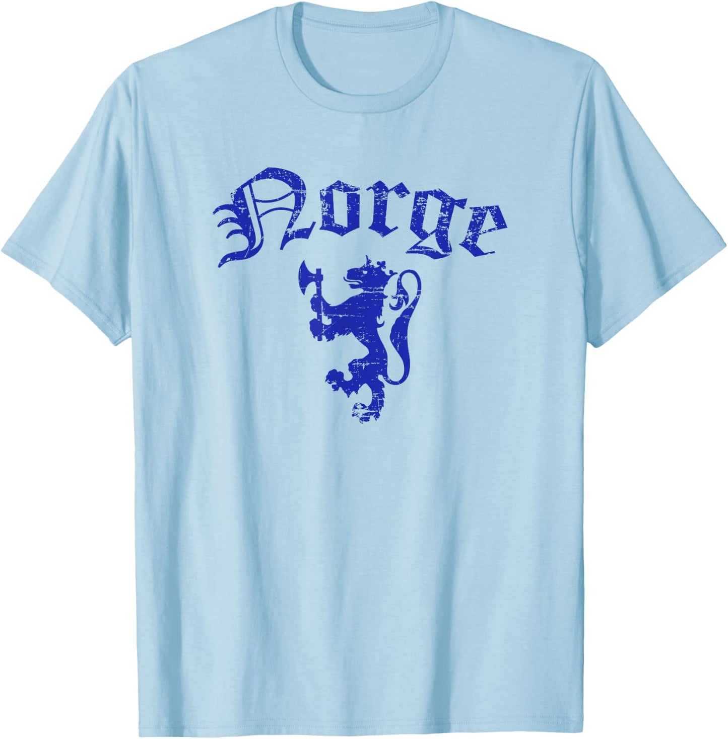 Norge Norway Lion Symbol Norwegian Pride T-Shirt - T-Shirt | Light Blue
