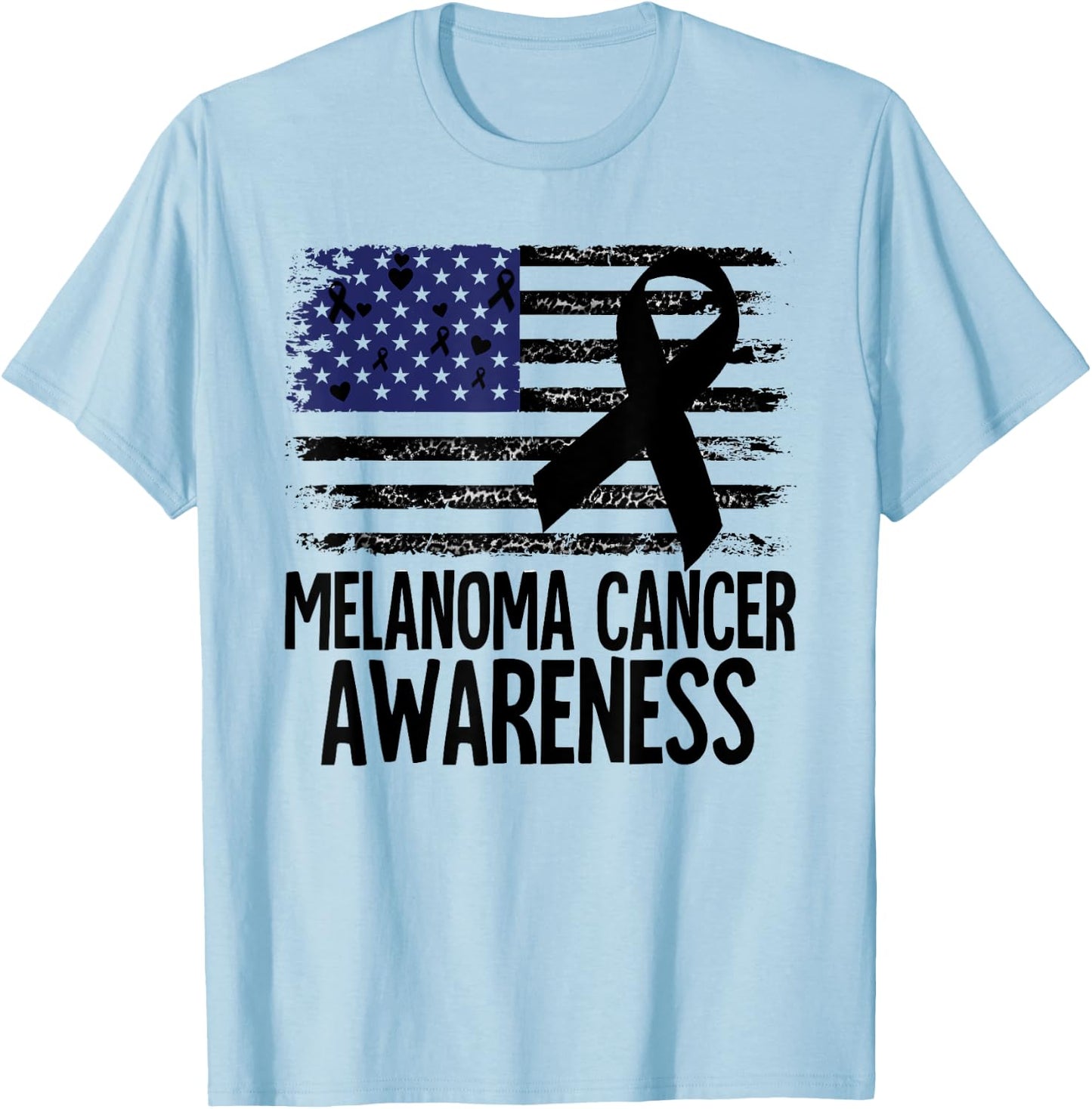 Melanoma Cancer Awareness T-Shirt - T-Shirt | Light Blue