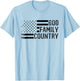God Family Country - Patriotic Christian US Flag T-Shirt - T-Shirt | Light Blue