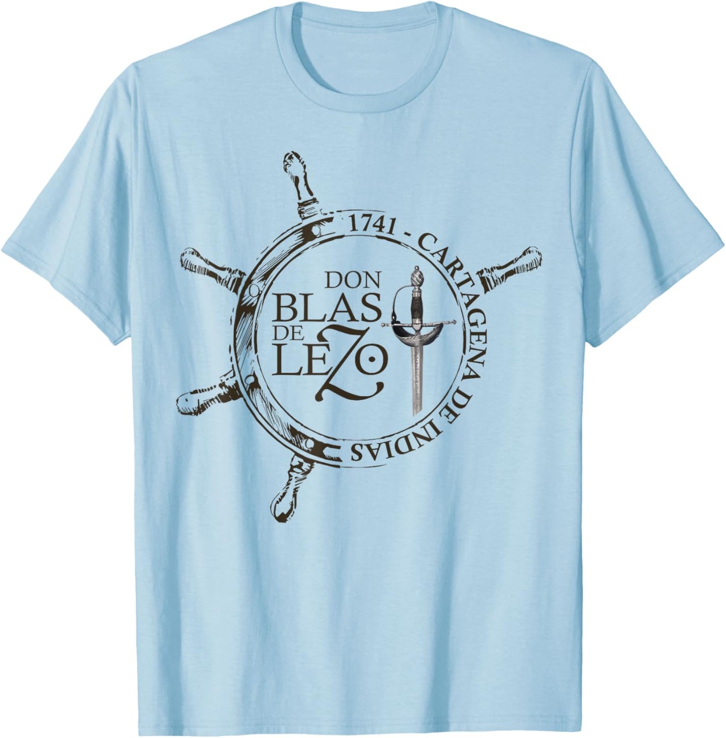 Blas de Lezo, Cartagena de Indias, 1741. Military T-Shirt - T-Shirt | Light Blue