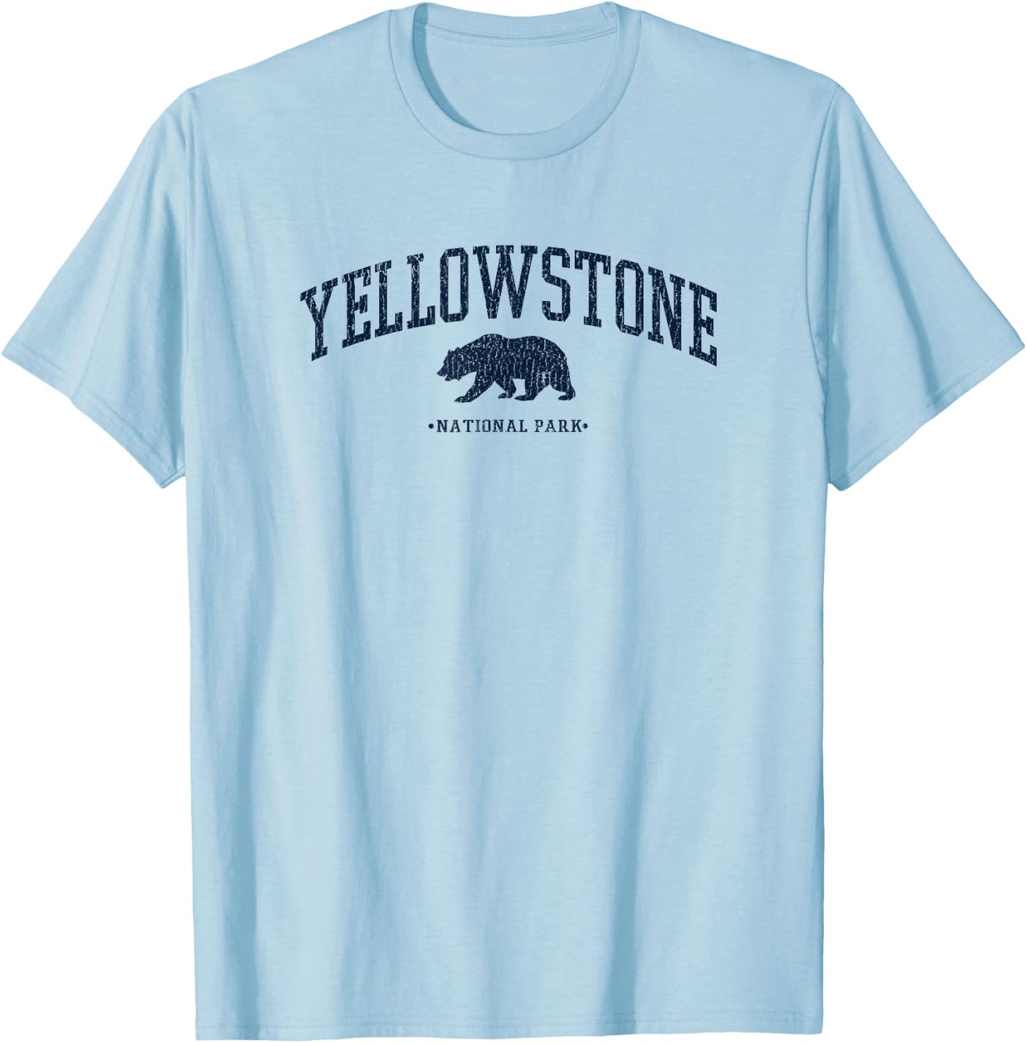 Yellowstone National Park Retro T-Shirt - T-Shirt | Light Blue