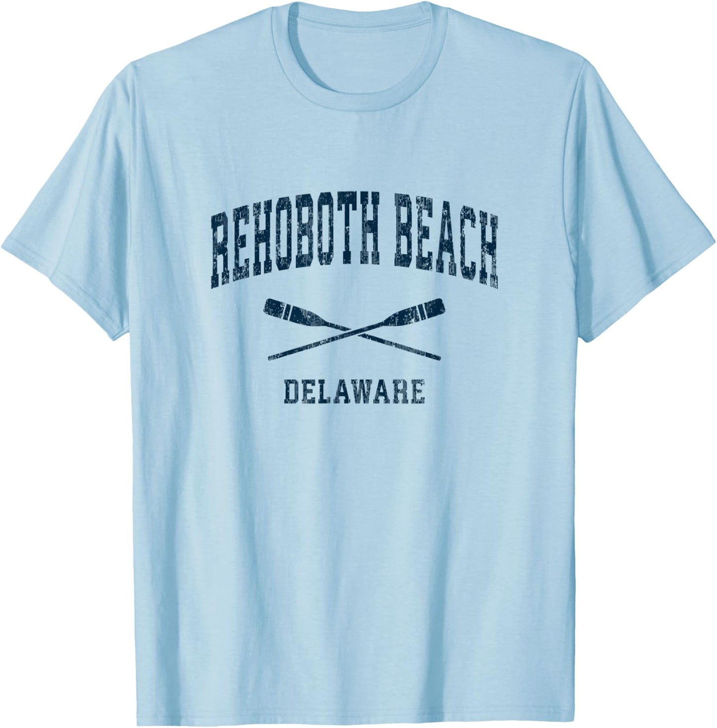 Rehoboth Beach Delaware Vintage Nautical Paddles Sports Oars Men Women Kids T-Shirt - T-Shirt | Light Blue