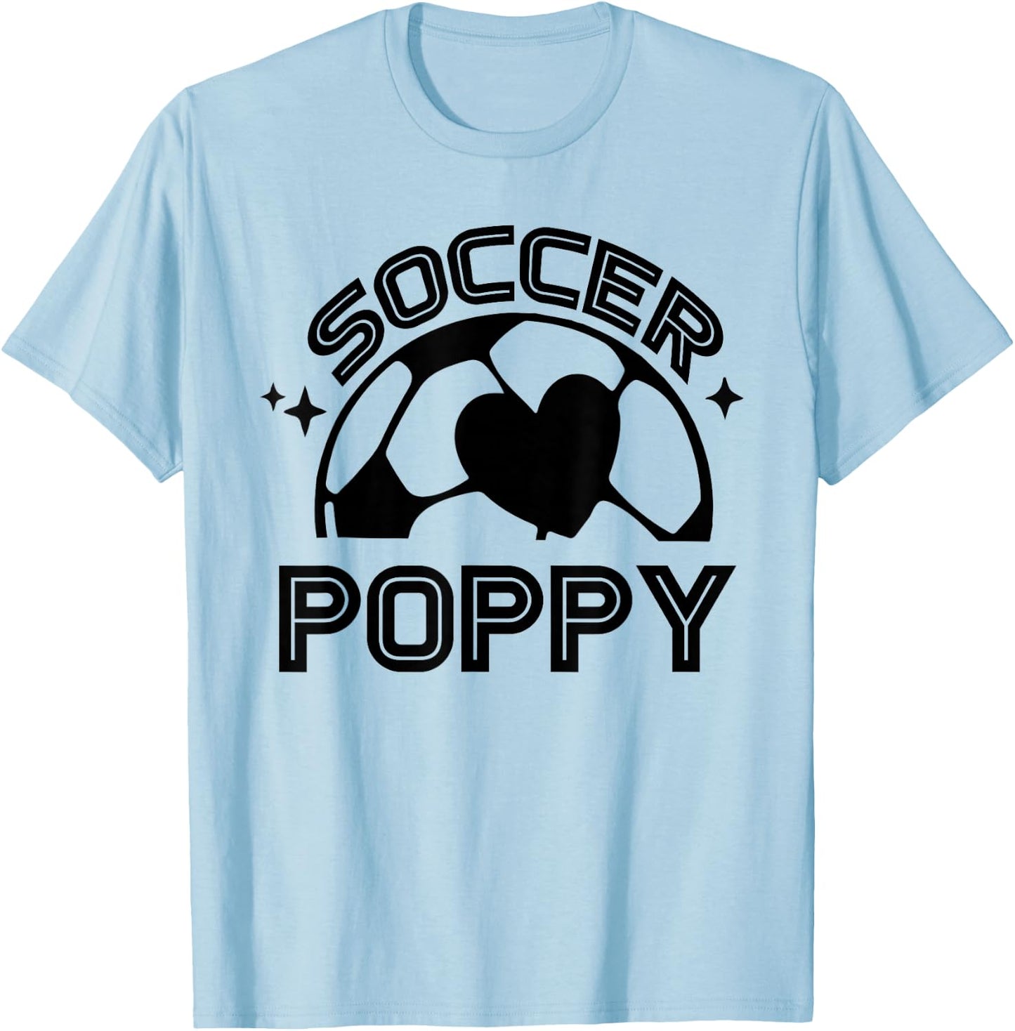 Soccer Poppy Funny Ball Poppy T-Shirt - T-Shirt | Light Blue