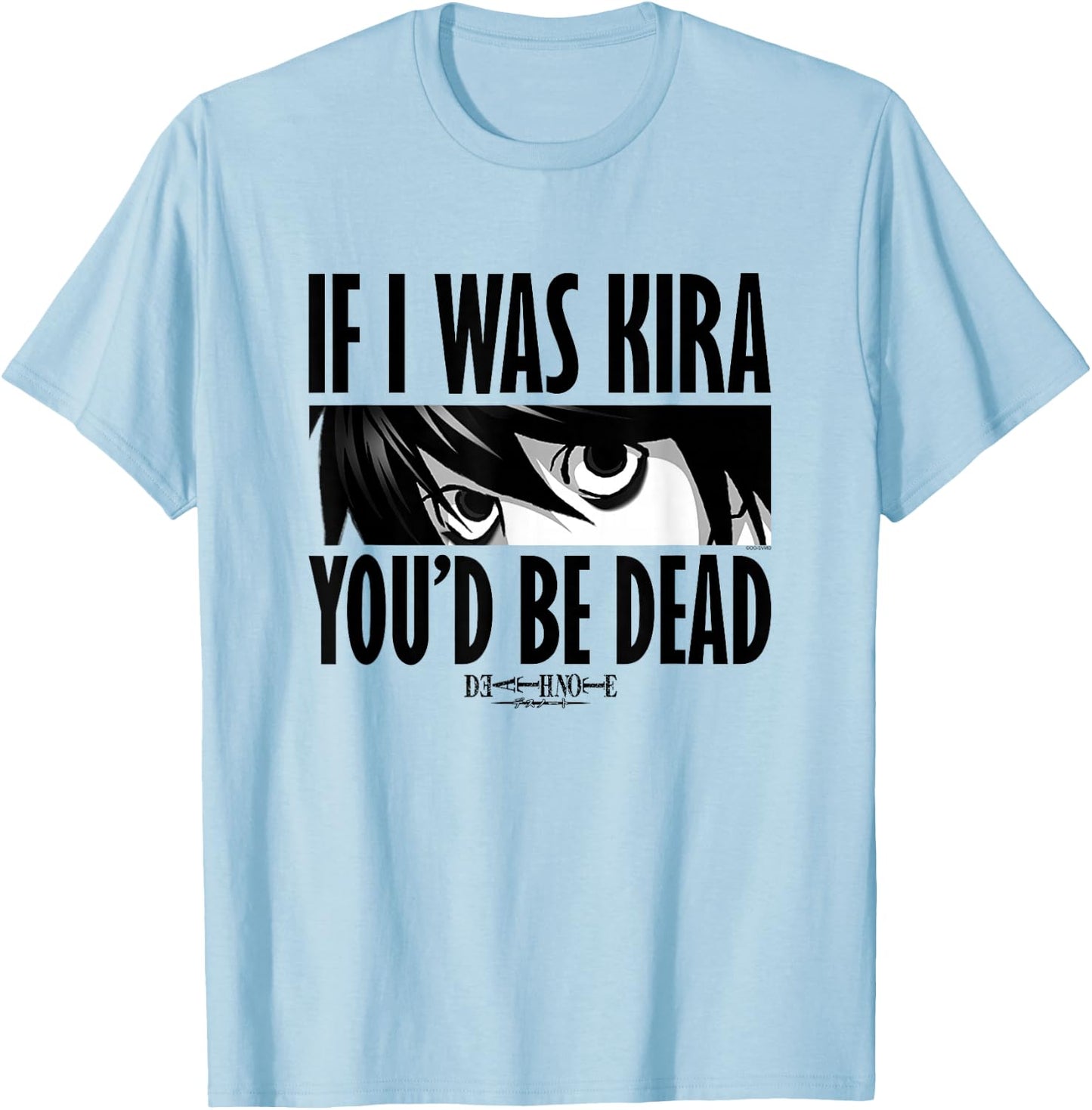 Death Note If I was Kira L Eyes Anime T-Shirt - T-Shirt | Light Blue