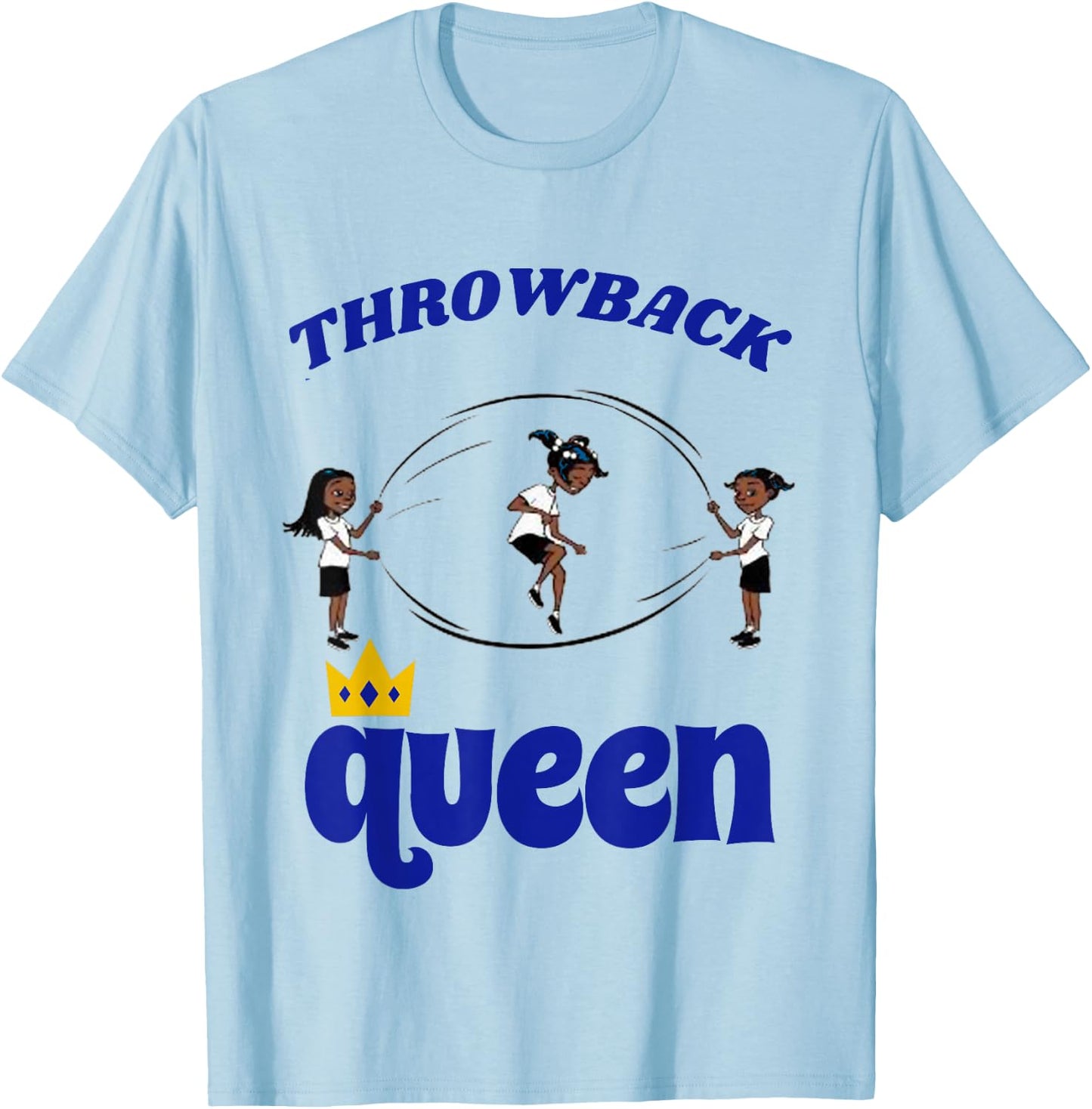 Throwback Queen Double Dutch T-Shirt - T-Shirt | Light Blue