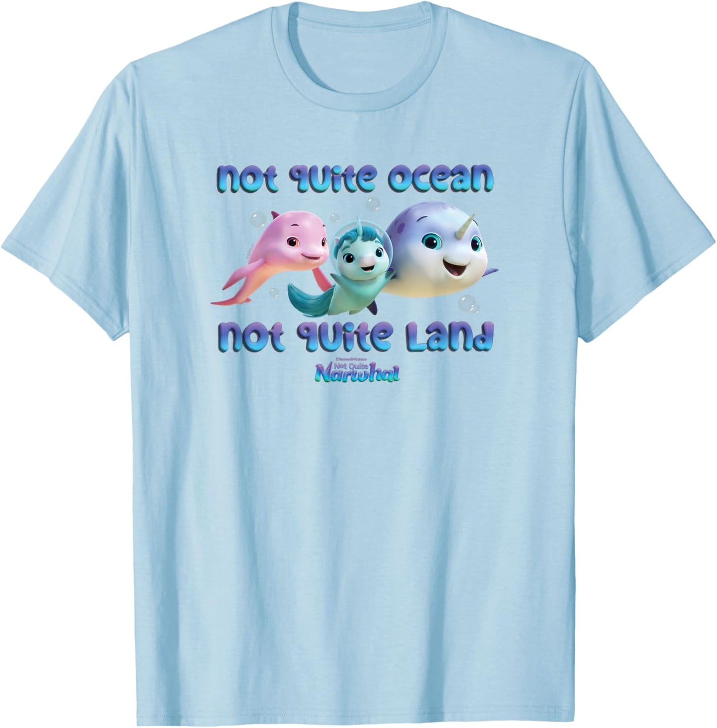DreamWorks Not Quite Narwhal Ocean Land T-Shirt - T-Shirt | Light Blue