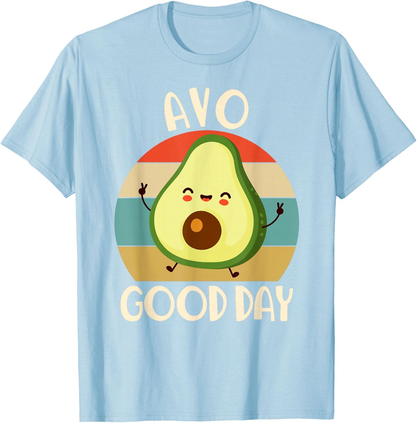 Avocado Shirt Kids Toddler Boys Cute Avo Good Day Funny T-Shirt - T-Shirt | Light Blue