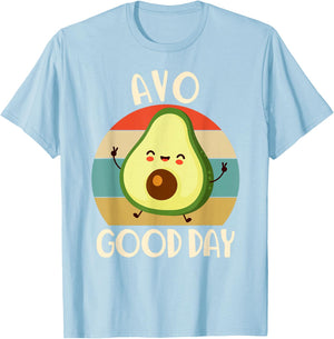 Avocado Shirt Kids Toddler Boys Cute Avo Good Day Funny T-Shirt - T-Shirt | Light Blue