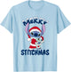 Disney Lilo & Stitch Christmas Merry Stitchmas Portrait T-Shirt - T-Shirt | Light Blue