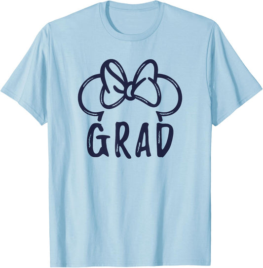 Disney Minnie Mouse Graduation Minnie Grad Ears T-Shirt - T-Shirt | Light Blue