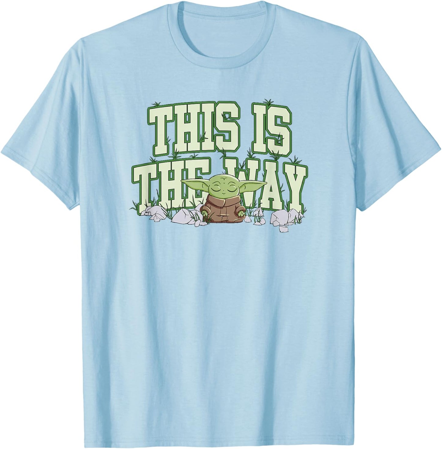 Star Wars: The Mandalorian This Is The Way Baby Yoda T-Shirt - T-Shirt | Light Blue