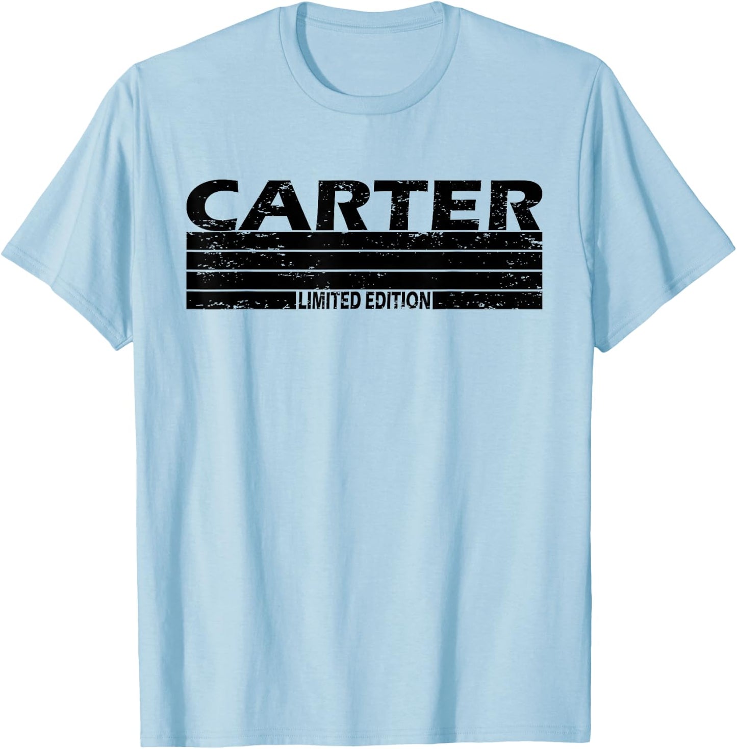Carter Surname Limited Edition Retro Vintage Style Sunset T-Shirt - T-Shirt | Light Blue