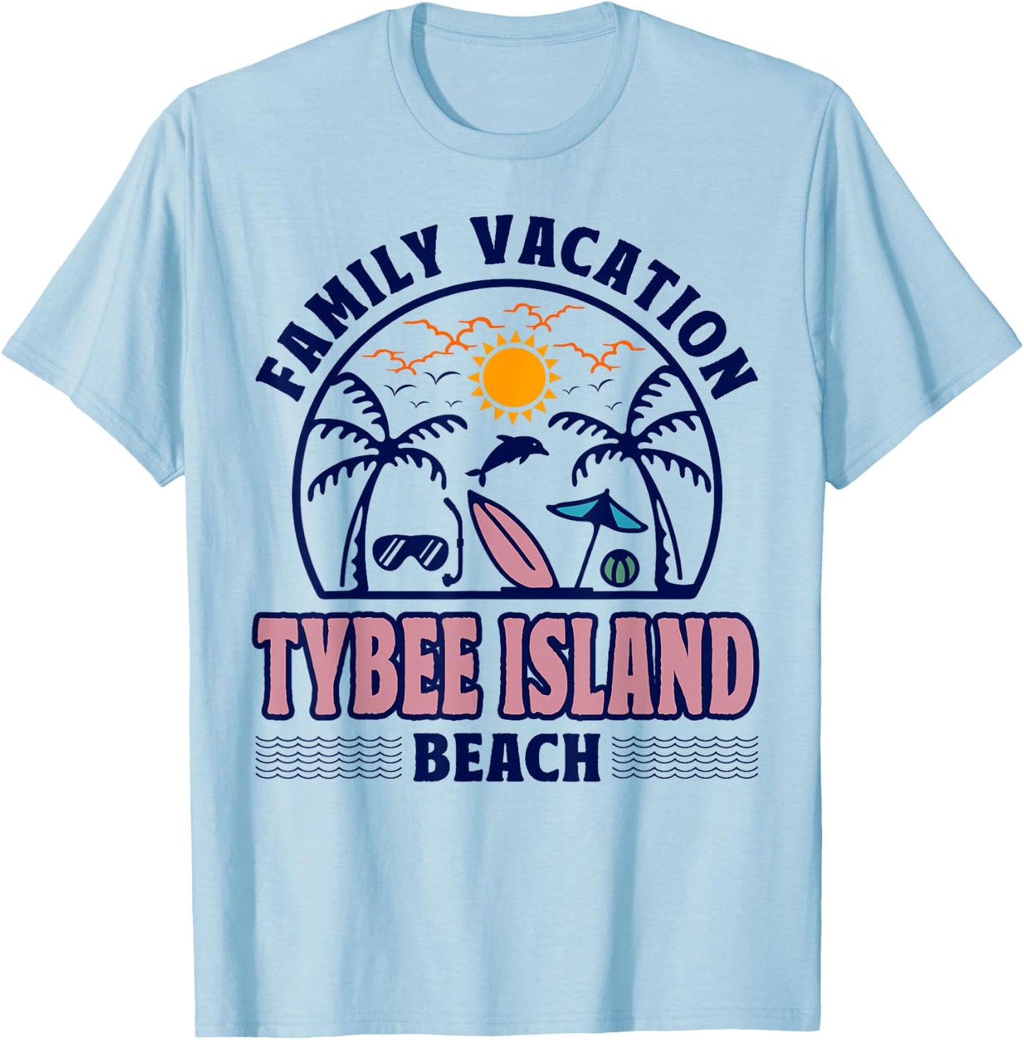 Georgia Family Vacation Tybee Island Beach Women Kids T-Shirt - T-Shirt | Light Blue