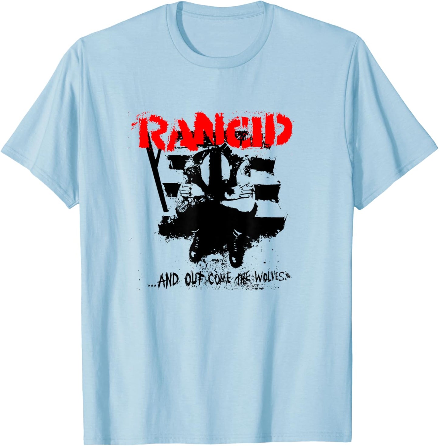 Rancid - Official Merchandise - And Out Come The Wolves T-Shirt - T-Shirt | Light Blue