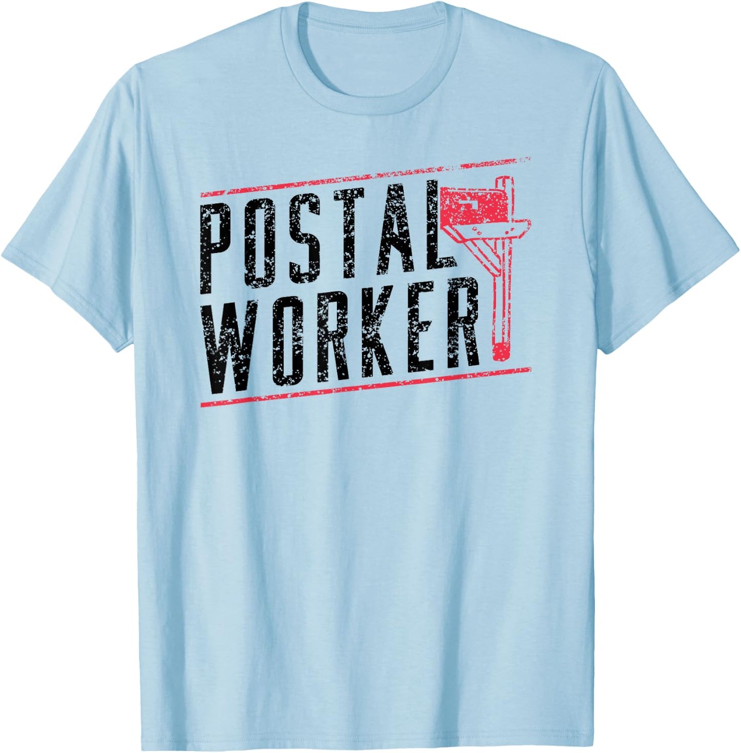 Postal Worker Courier Postman Mailman Mail T-Shirt - T-Shirt | Light Blue