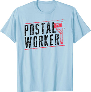 Postal Worker Courier Postman Mailman Mail T-Shirt - T-Shirt | Light Blue