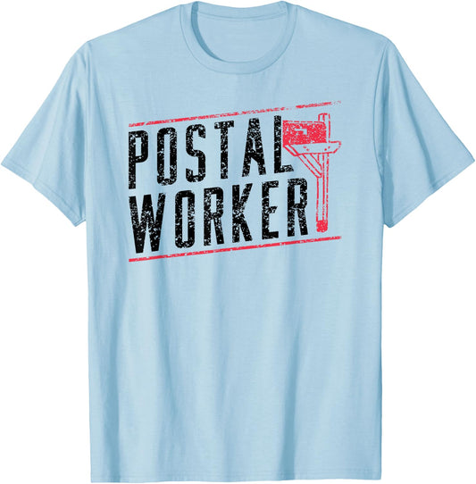 Postal Worker Courier Postman Mailman Mail T-Shirt - T-Shirt | Light Blue