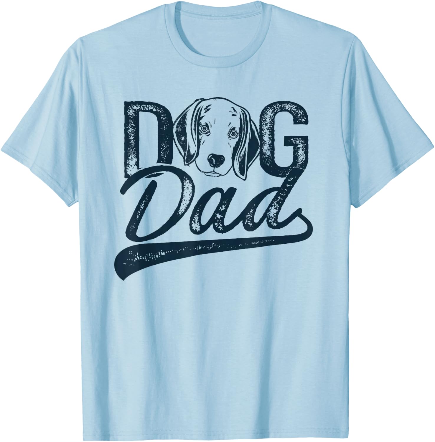 Beagle Dog Dad T-Shirt - T-Shirt | Light Blue