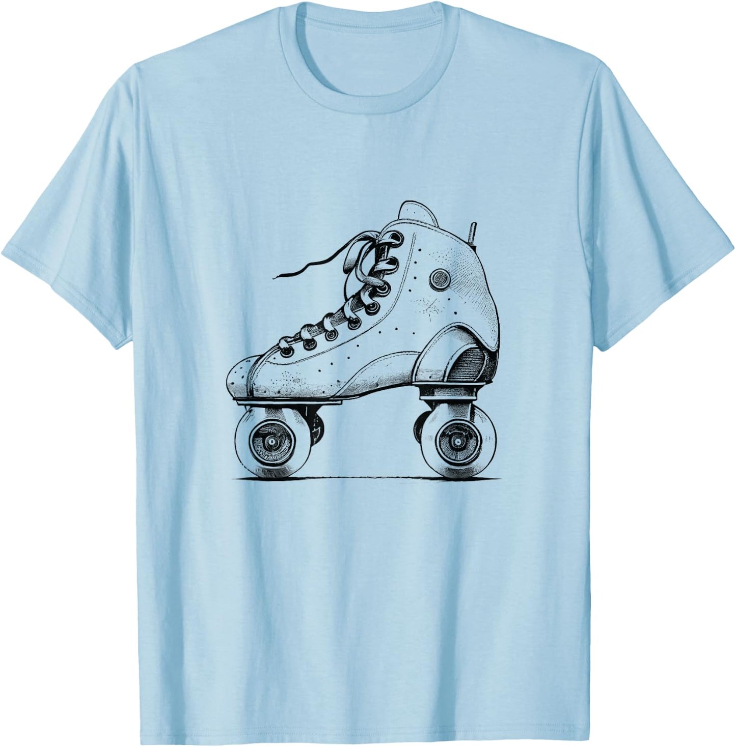 Rollerskates T Shirt 80's Vintage Roller Skates Disco derby T-Shirt - T-Shirt | Light Blue