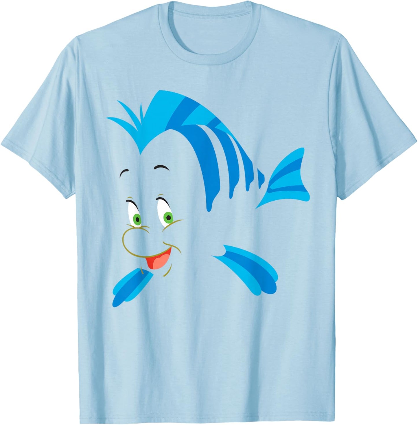 Disney The Little Mermaid Flounder Costume Small T-Shirt - T-Shirt | Light Blue