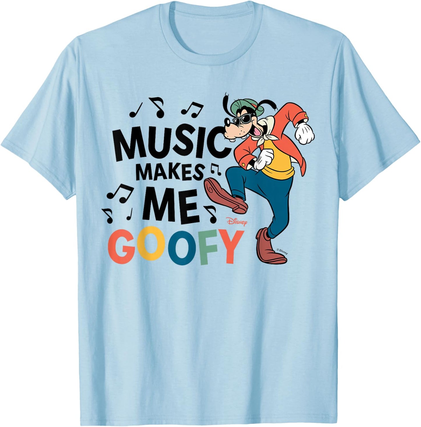 Disney - Music Makes Me Goofy T-Shirt - T-Shirt | Light Blue