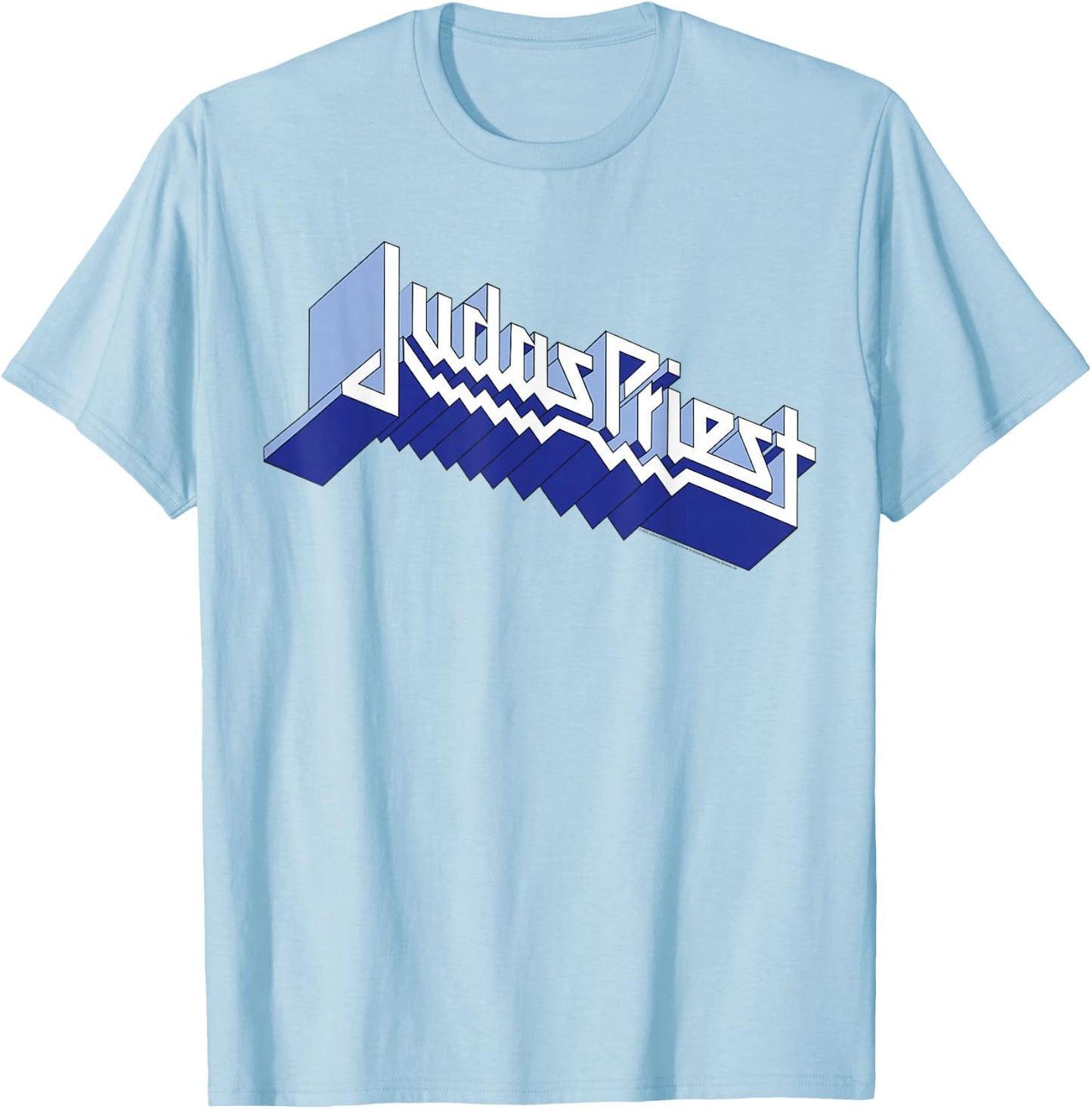 Judas Priest – Defender Logo White T-Shirt - T-Shirt | Light Blue