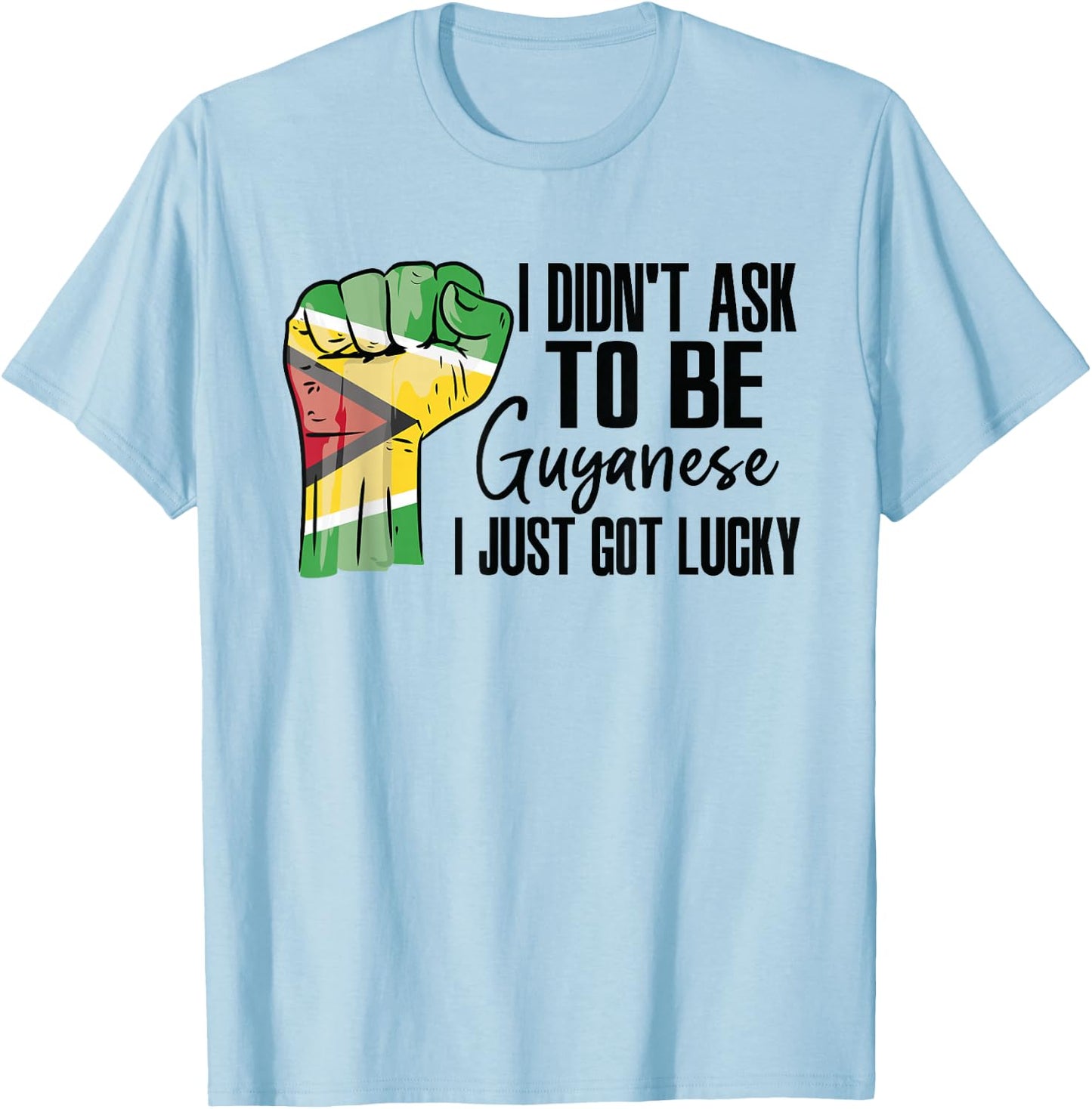 Guyanese Guyana Flag Grown Guyanese Roots Patriot T-Shirt - T-Shirt | Light Blue