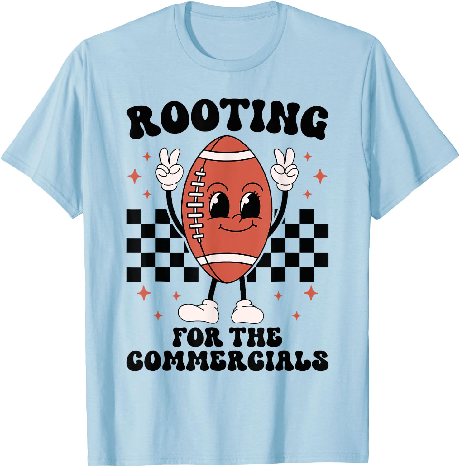 Rooting For The Commercials American Football Players T-Shirt - T-Shirt | Light Blue