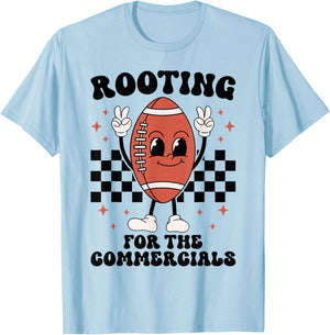 Rooting For The Commercials American Football Players T-Shirt - T-Shirt | Light Blue