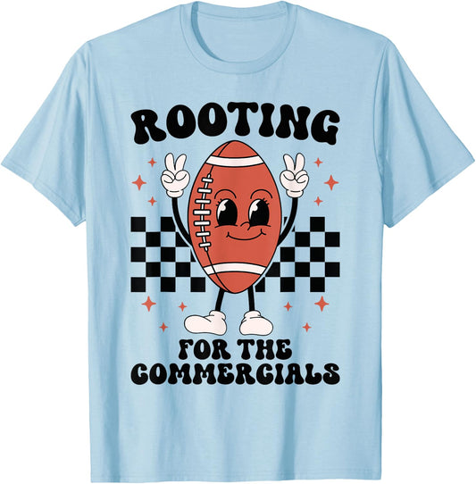 Rooting For The Commercials American Football Players T-Shirt - T-Shirt | Light Blue