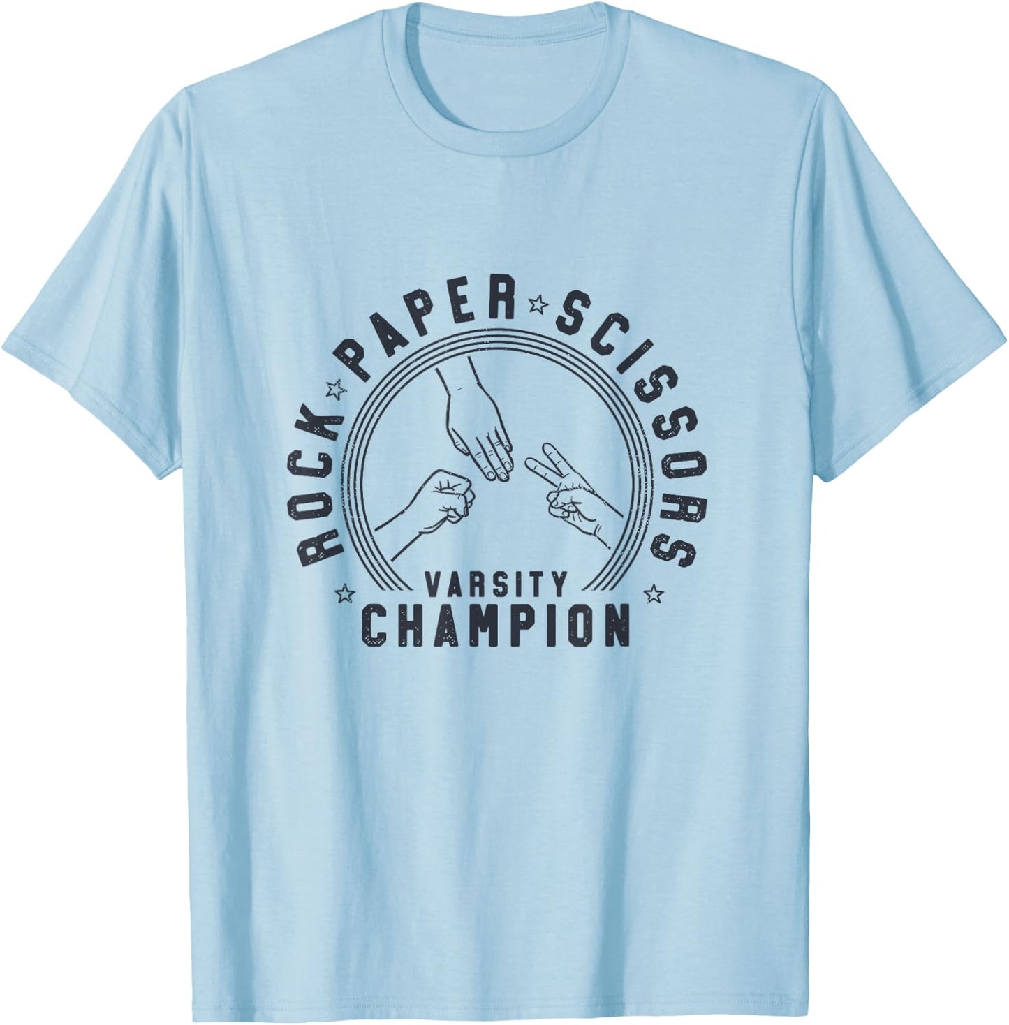 Rock Paper Scissors Champion T-Shirt - T-Shirt | Light Blue