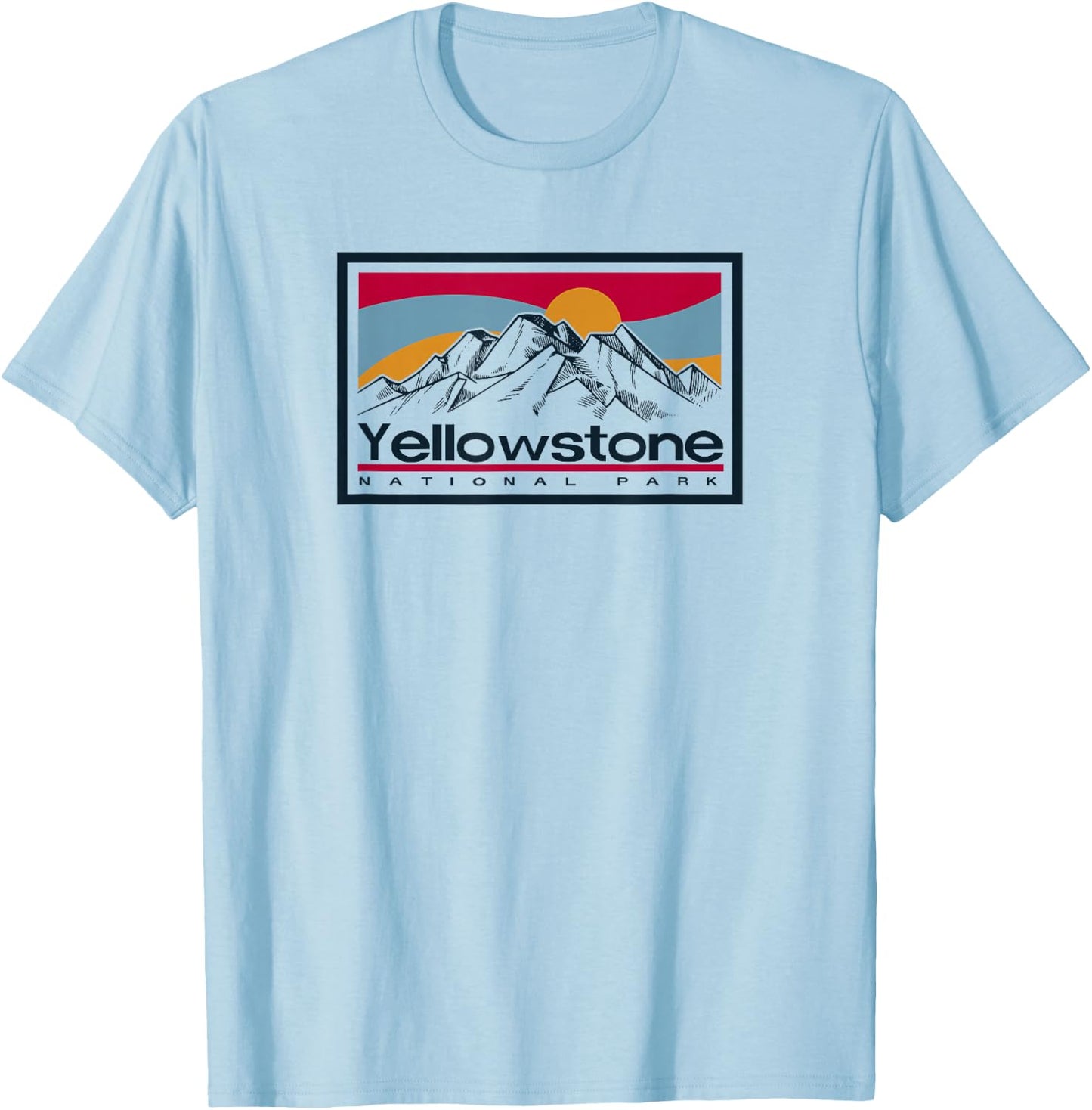 Yellowstone National Park Vintage T-Shirt - T-Shirt | Light Blue