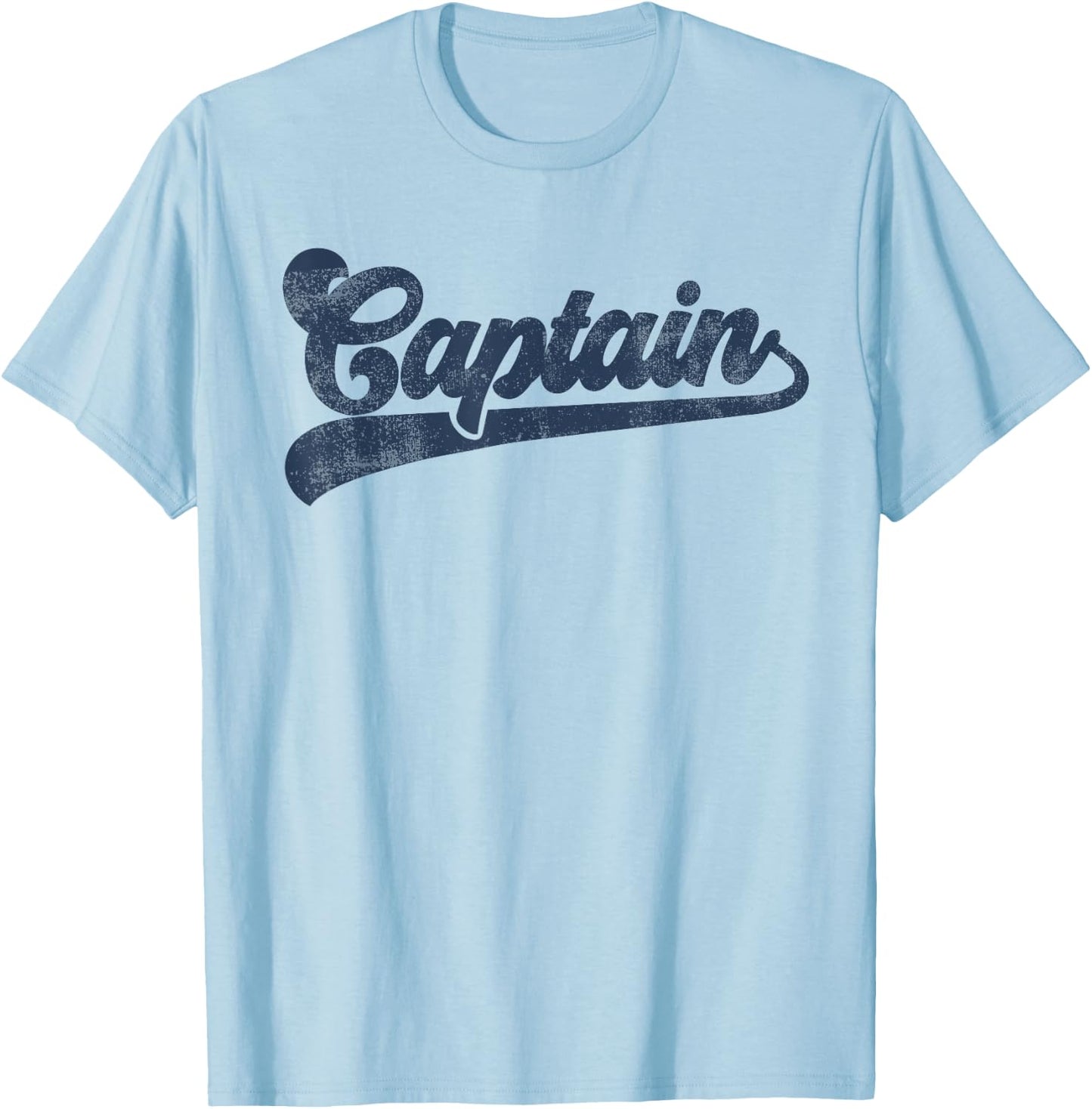 Captain Cute Vintage Graphic T-Shirt - T-Shirt | Light Blue