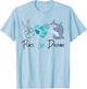 Dolphin Peace Love Dolphin T-Shirt - T-Shirt | Light Blue