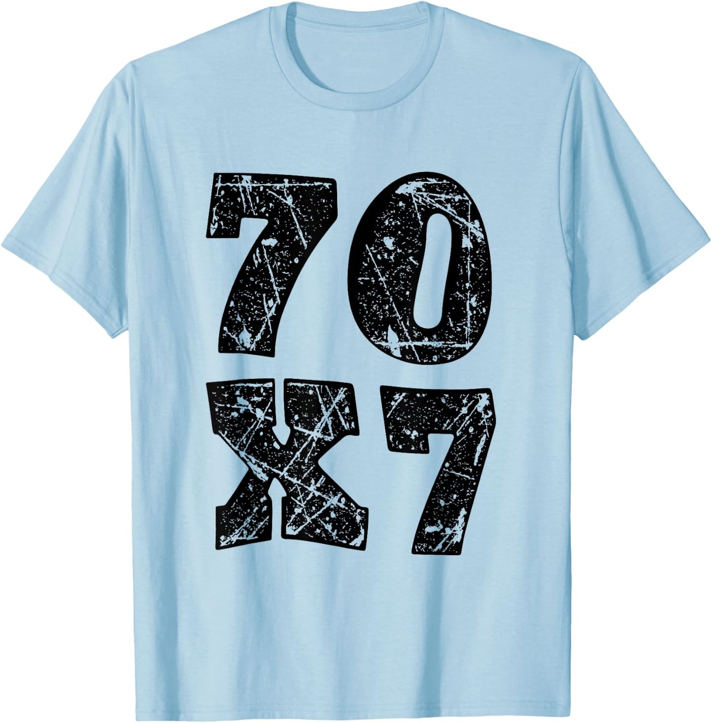 Jesus Christ forgiveness 70 x 7 seventy times seven T-Shirt - T-Shirt | Light Blue