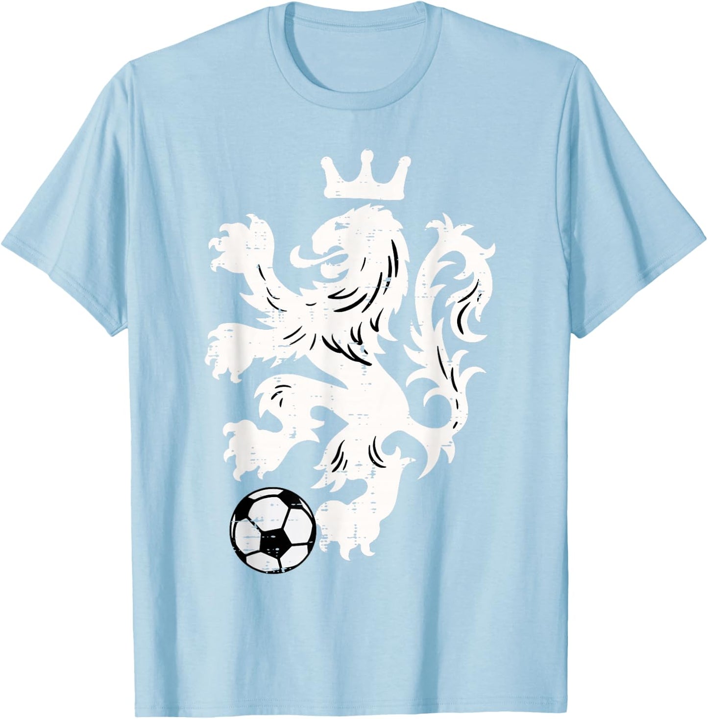 Netherlands Lion Dutch Orange Soccer Fan Men Women Kids T-Shirt - T-Shirt | Light Blue