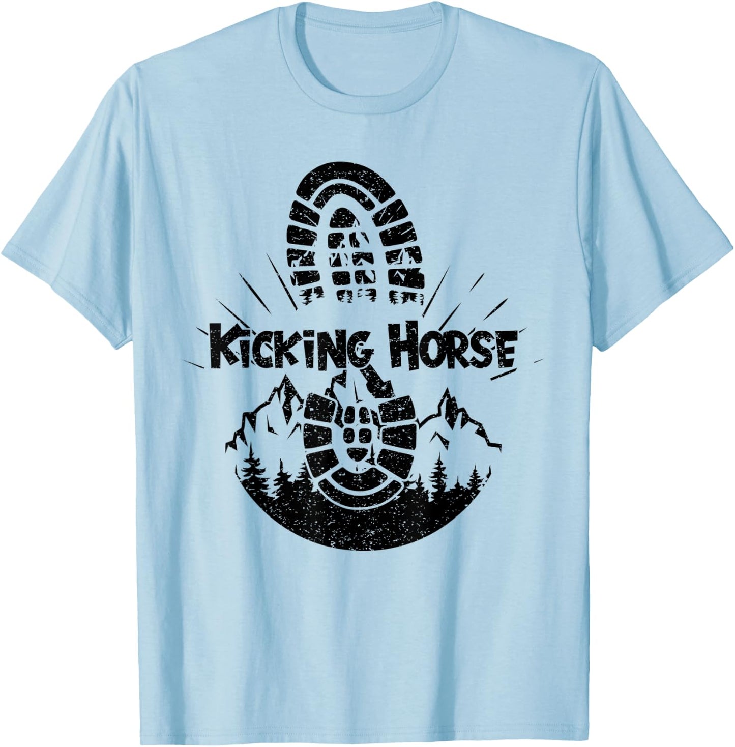 Hiking In Kicking Horse Vacation Ski T-Shirt - T-Shirt | Light Blue