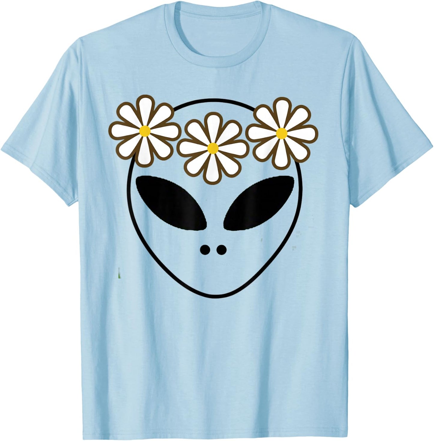 Alien Costume Halloween Cute Green Aliens Face Kawaii T-Shirt - T-Shirt | Light Blue