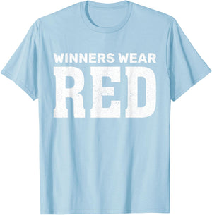 Winners Wear Red Team Spirit Game Competition Funny Camping T-Shirt - T-Shirt | Light Blue