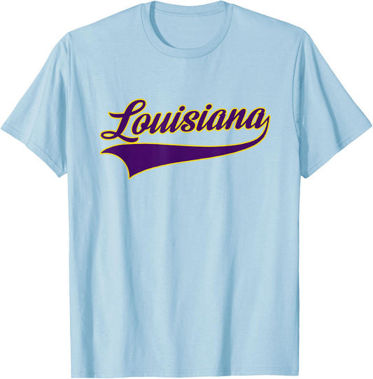 Louisiana - Throwback Design - Classic T-Shirt - T-Shirt | Light Blue