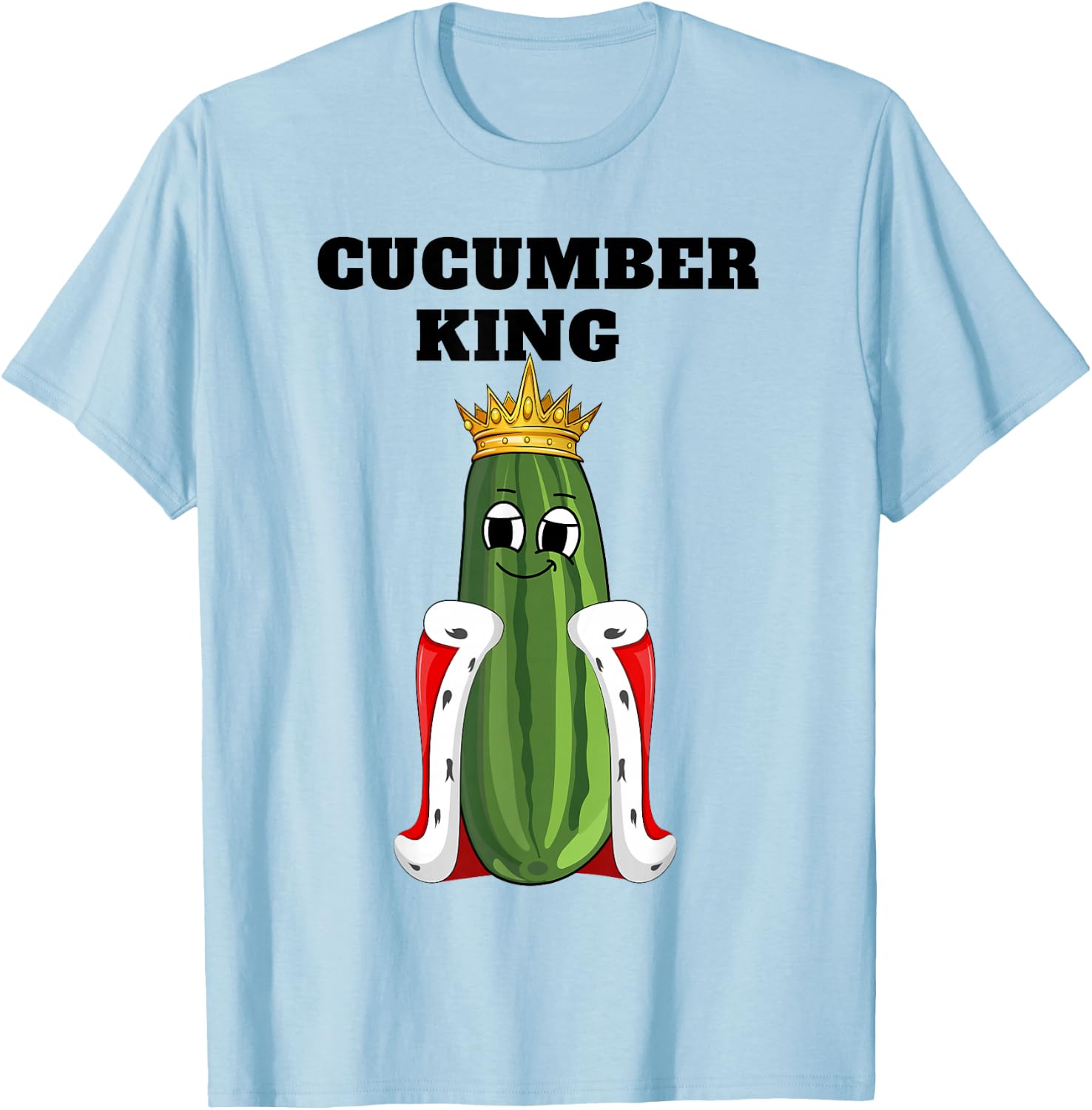 Cucumber King | Boys Cucumber Lover Design | Cucumber T-Shirt - T-Shirt | Light Blue