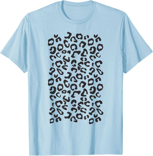 Funny Leopard Animal Print Black And White T-Shirt - T-Shirt | Light Blue