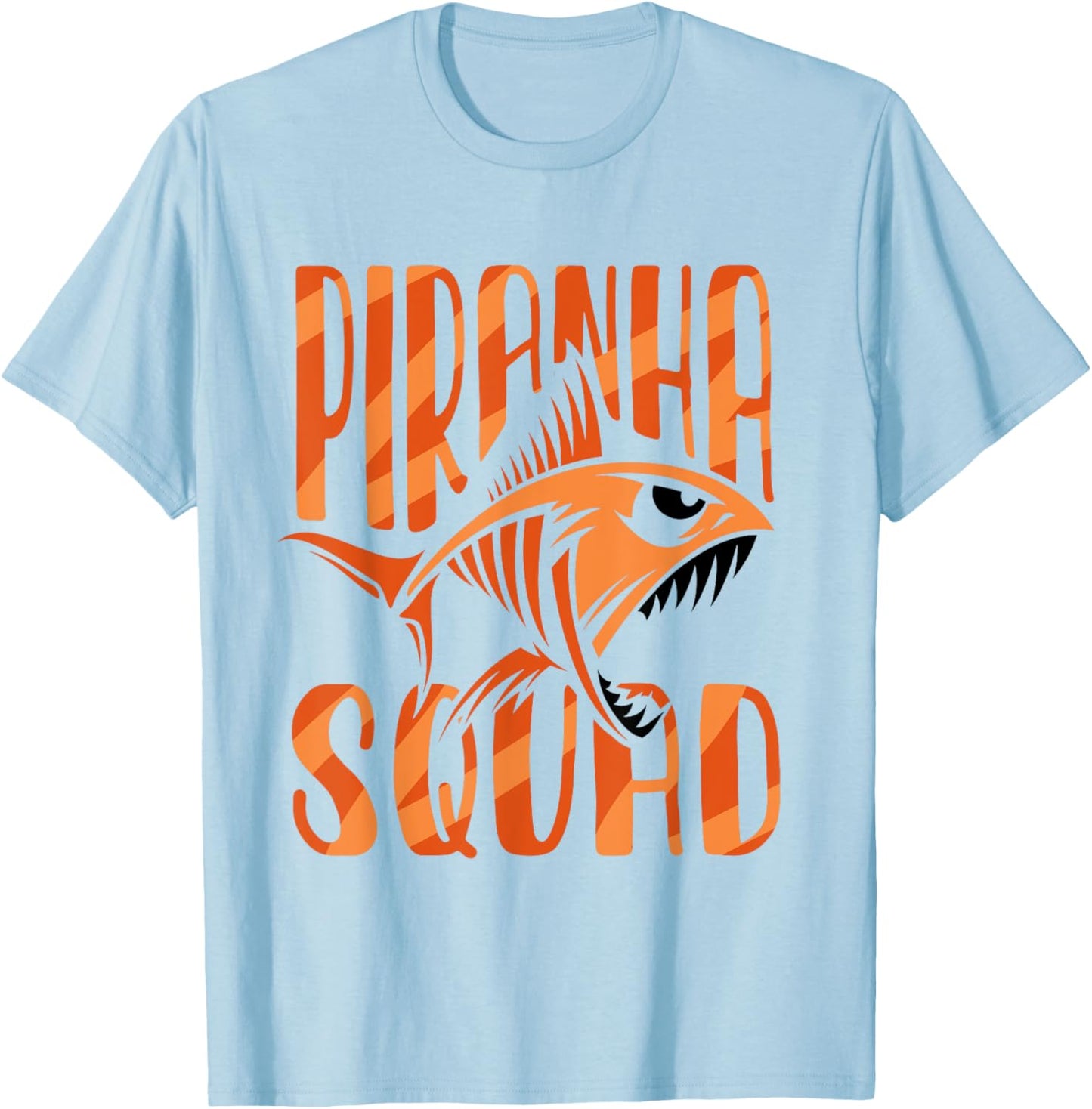 Piranha Squad Retro Lover Fish Piranhas T-Shirt - T-Shirt | Light Blue