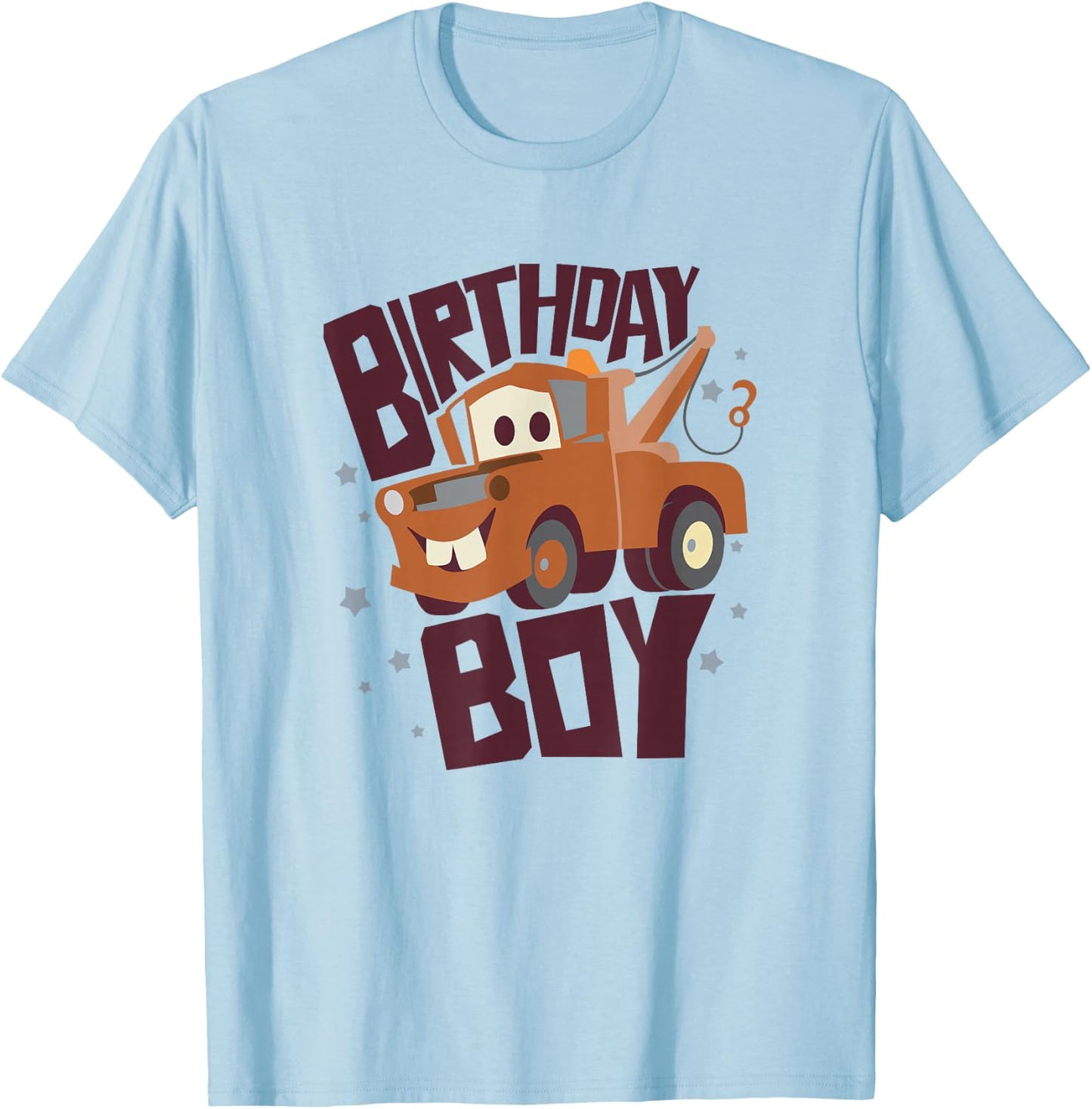 Disney Pixar Cars Birthday Boy Tow Mater Portrait T-Shirt - T-Shirt | Light Blue