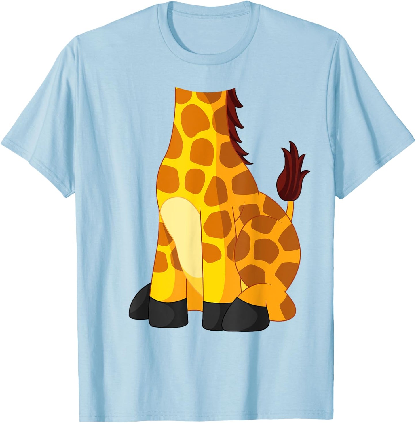 Giraffe for Adults & Kids - Men & Women's Giraffe Costume T-Shirt - T-Shirt | Light Blue