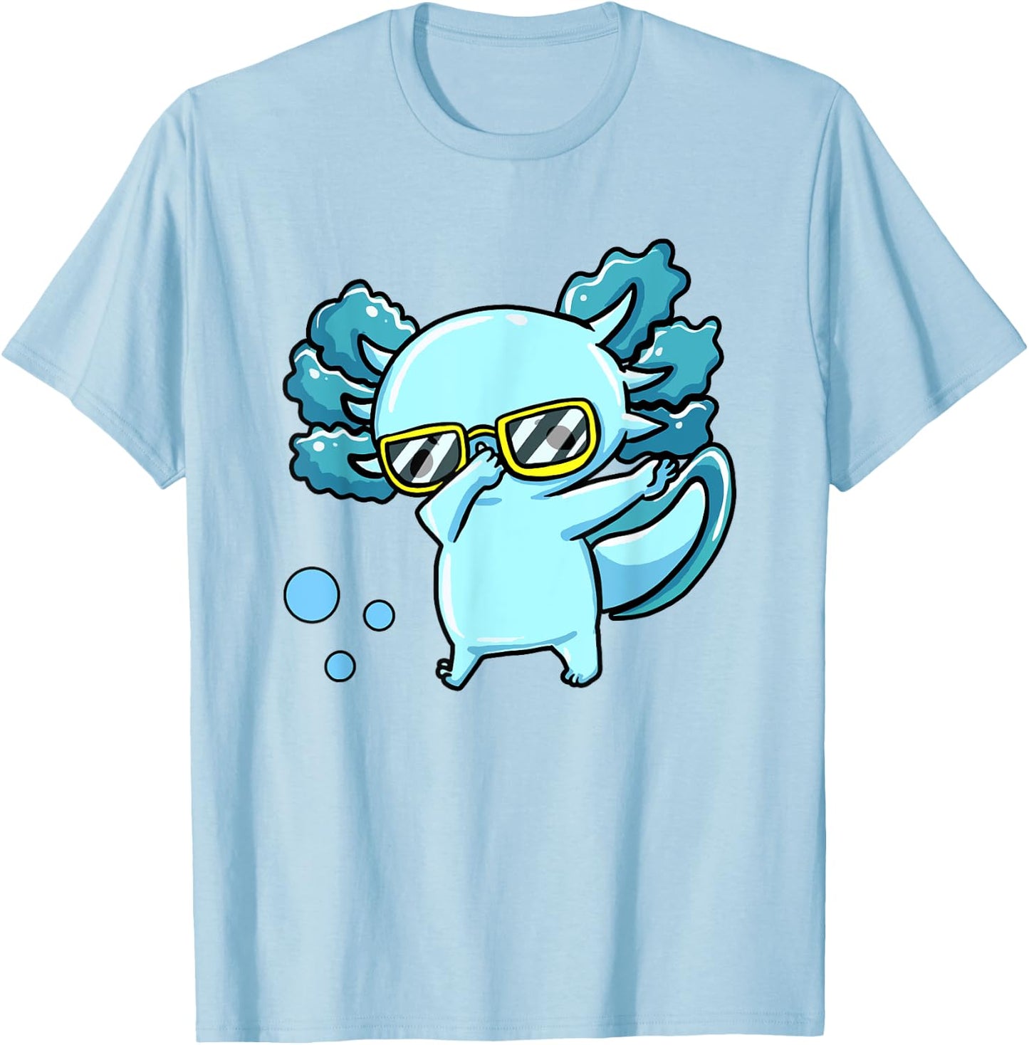 Funny Dabbing Axolotl-Shirt Toddler Boys Kids T-Shirt - T-Shirt | Light Blue