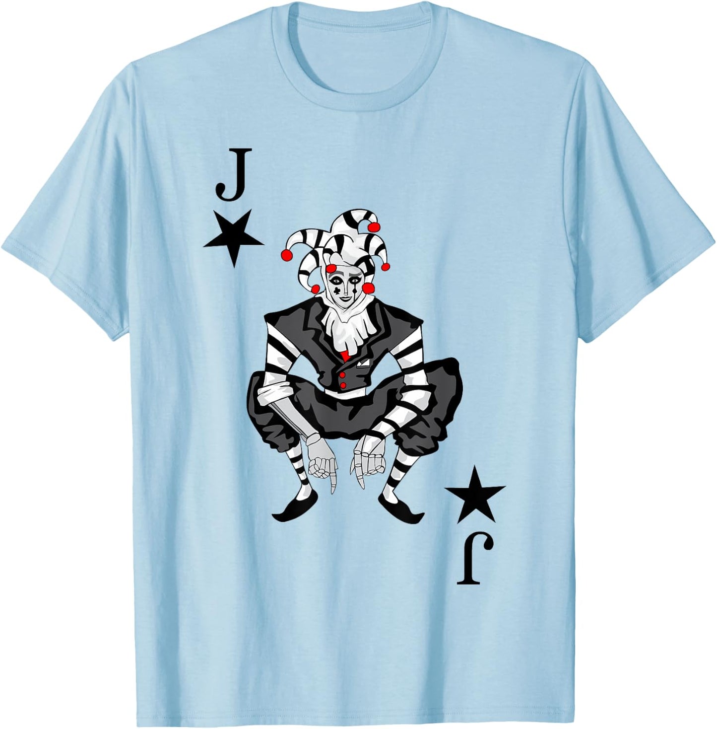 Playing Card Joker Rummy Mardi Gras Carnival Costume T-Shirt - T-Shirt | Light Blue