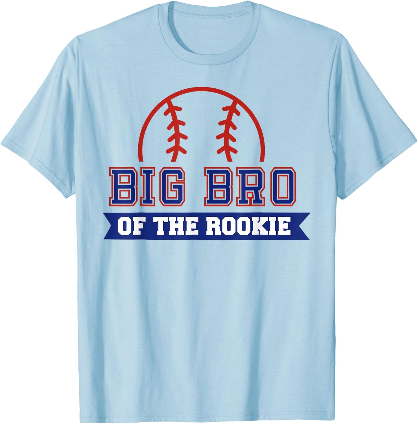 Big Brother of Rookie 1st Birthday Baseball Theme Matching T-Shirt - T-Shirt | Light Blue