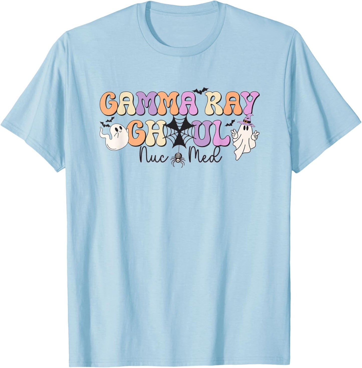 Retro Halloween Nuc Med Gamma Ray Ghoul Nuclear Medicine T-Shirt - T-Shirt | Light Blue